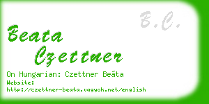 beata czettner business card